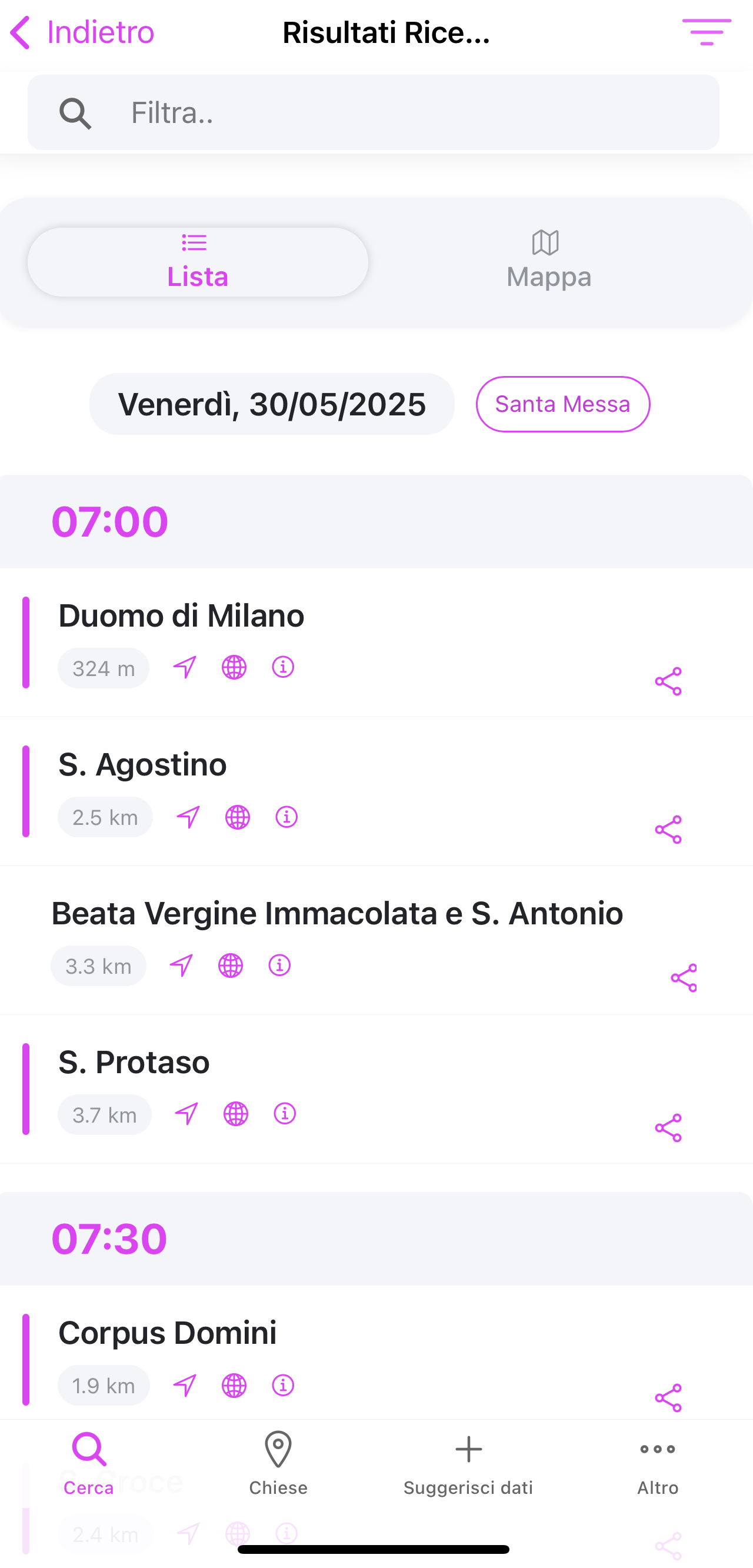 Catholic24 App - Orari delle celebrazioni
